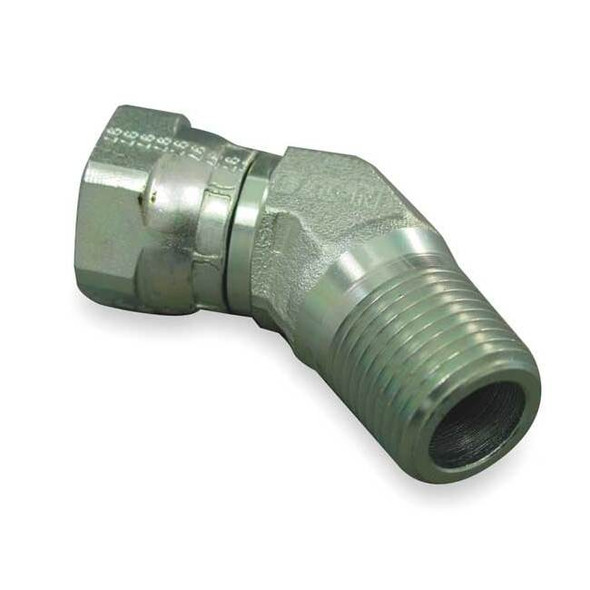 Eaton Aeroquip Hose Adapter,1/4",NPSM,1/4",NPTF 2049-4-4S