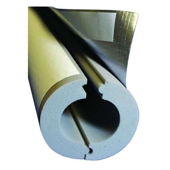 Pipe Insulation, 1-3/8" OD, 4 ft. L, Melamine Foam, 1 in Wall