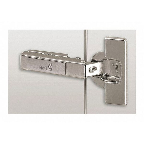 Butt Hinge, Steel, Concealed Mounting, 1 3/8 in Leaf W x 2 1/4 in Leaf H, Nickel