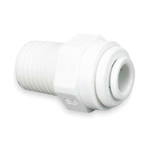 John Guest Strt,Acetal,Push-Fit1/4",MNPT1/8",PK10 CI010821W-PK10