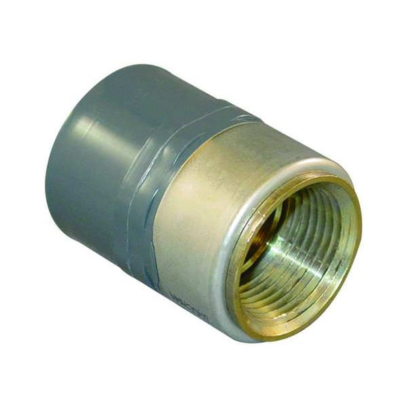 PVC, Brass Female Adapter, FNPT x Socket, 2 in Pipe Size