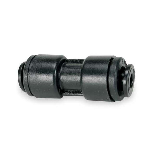 Push-Fit Adapter Fitting, 15/32 in Tube Size, Acetal, Black, 10 PK