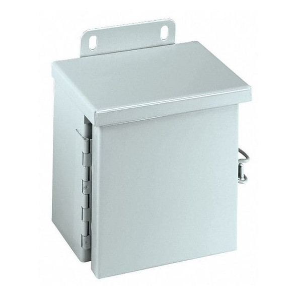 Padlockable Hasp Electrical Enclosures, 12 in H, 6 in D, 12 in W, 3R, Steel