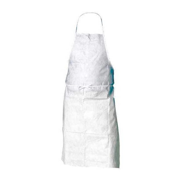 Kleenguard Apron, Serged, Not Applicable, 36 in, White, 100 PK 43744
