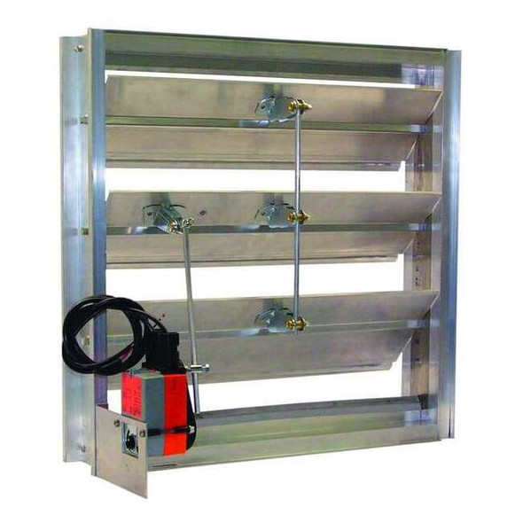 Dayton Flanged Frame Motorized Damper,100-240V 5NKK4