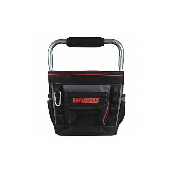 Tool Tote,General Purpose,5 Pockets, Black, Polyester, 13 Pockets