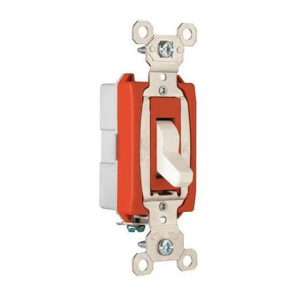 Legrand Wall Switch, 1 hp, Toggle, 20 A, White PS20AC1W