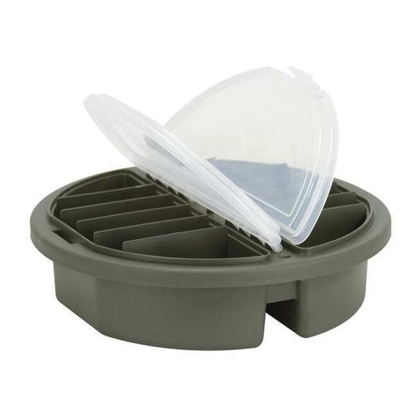 Bucket Top Compartment Box with 18 compartments, Plastic, 3 3/4 in H x 12 in W