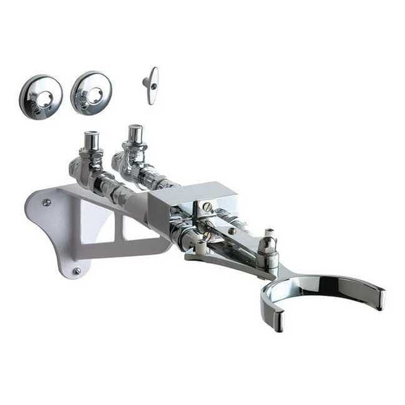 Chicago Faucet Knee Actuated Pedal Box,Brass,1/2 FNPT 745-VOABCP