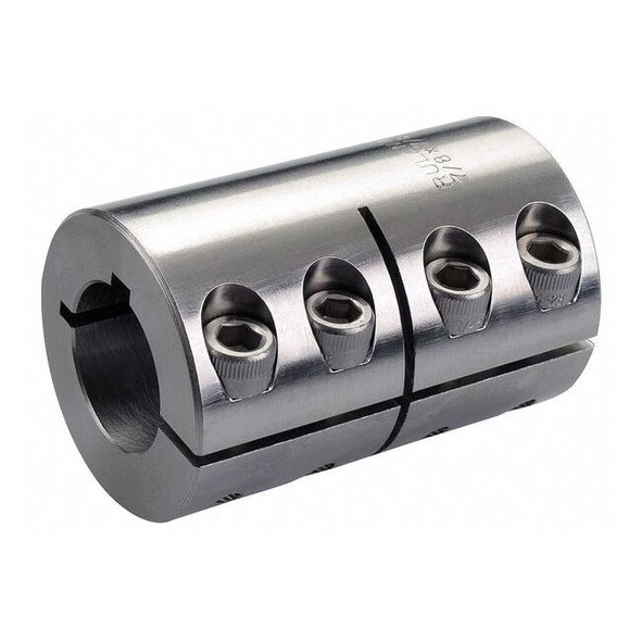Ruland Rigid Shaft Coupling,Clamp,1-3/8" L CLC-6-6-SS