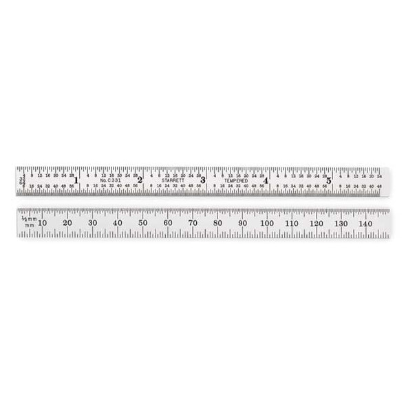 Starrett Steel Rule,Flexible,6 In,Type 31 Grad C331-150