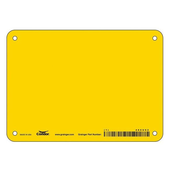 Condor Safety Sign,7" W,5" H,0.055" Thickness 486U62