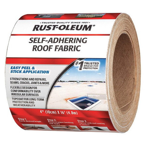 Rust-Oleum Roof Repair Tape,4" x 16 ft.,White 345650