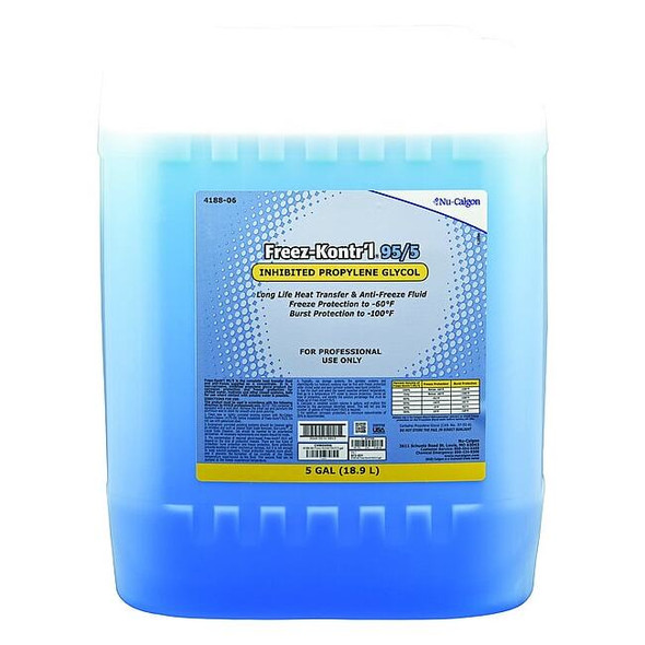 Nu-Calgon Freeze Protectant, Blue, 5 gal, Pail 4188-06