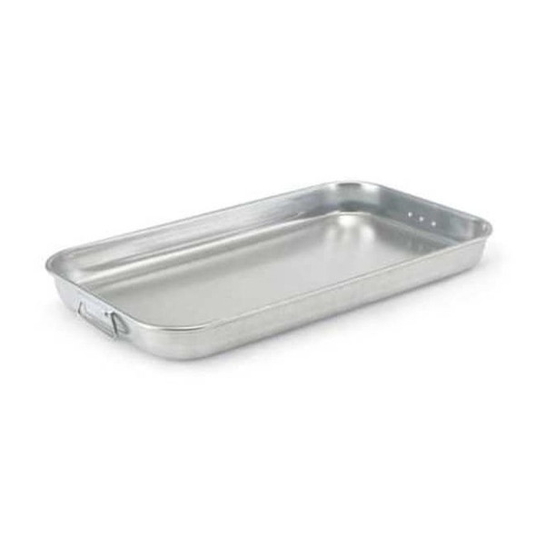 Satin Aluminum Bake and Roast Pan with Handles, 22-7/8" W x 13-1/2" L x 2" D