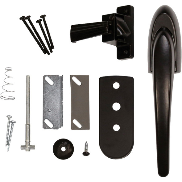 Larson Euro Black Storm Door Lift Latch CH4010501 Larson Euro Black Storm Door Lift Latch CH4010501