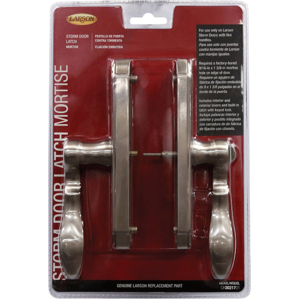 Larson M2 Nickel Storm Door Leverset CH3021701 193667