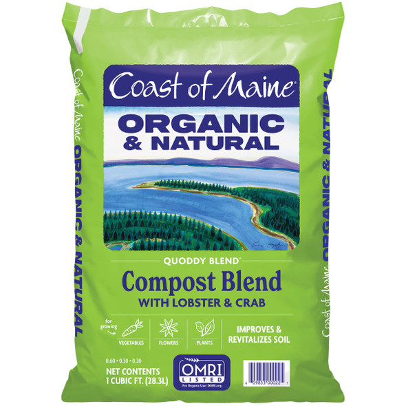 Coast of Maine Quoddy Blend 1 Cu. Ft. 26 Lb. Organic & Natural Compost 1cbLC