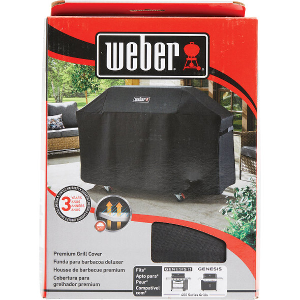 Weber Black Genesis 400 Series Grill Cover Weber Black Genesis 400 Series Grill Cover