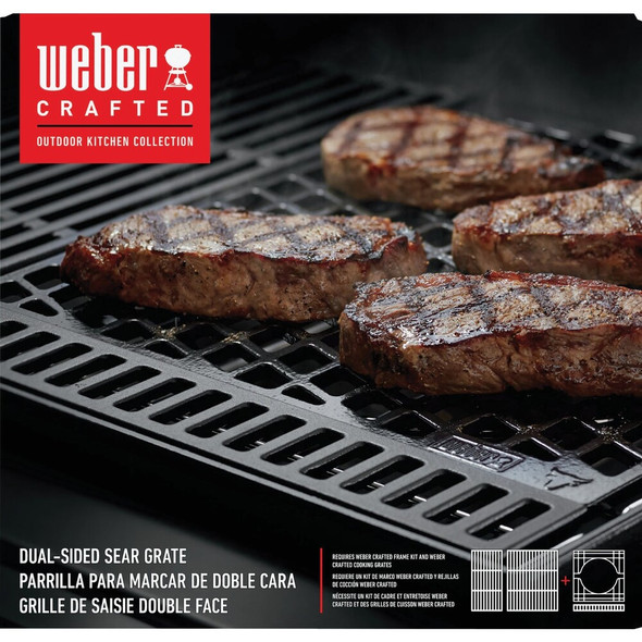 Weber 16 In. x 16 In. Porcelain Enameled Cast Iron Dual Sided Sear Grate 7670 834649