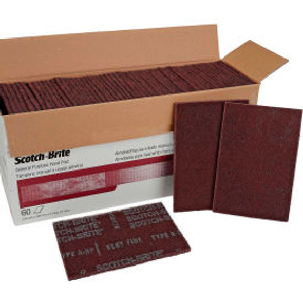 3M Scotch-Brite&#7447; General Purpose Hand Pad 6"" x 9"" Alum/Ox VFN Maroon-60