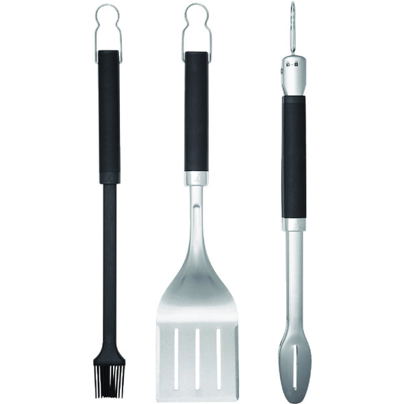 Weber Precision Non-Slip Grip Stainless Steel 3-Piece Grill Tool Set 6772