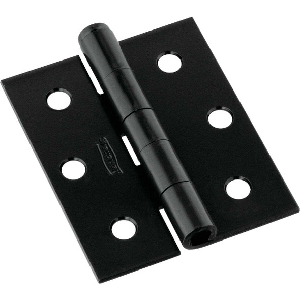 National Hardware 3 In. Square Corner Black Screen Door Hinge (2-Pack) N115-451