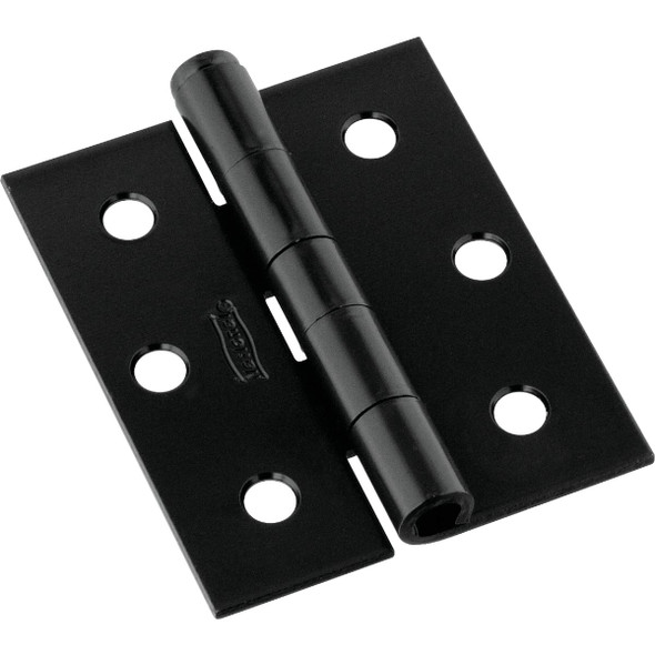 National Hardware 3 In. Square Corner Black Screen Door Hinge (2-Pack) N115-451