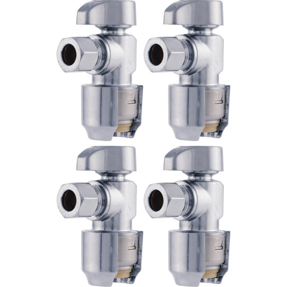 SHARKBITE 4pk 1/2x3/8 Angle Stop UR23036A4