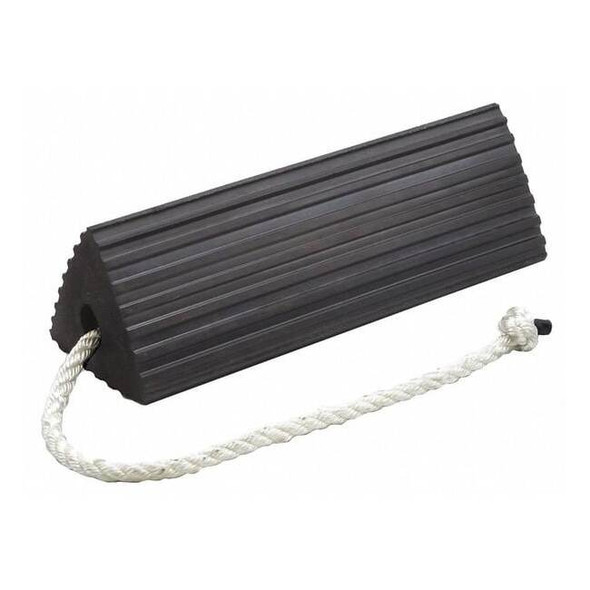 Checkers Wheel Chock,5" D,4-21/64" H,24" W,Black RC5524-S-U