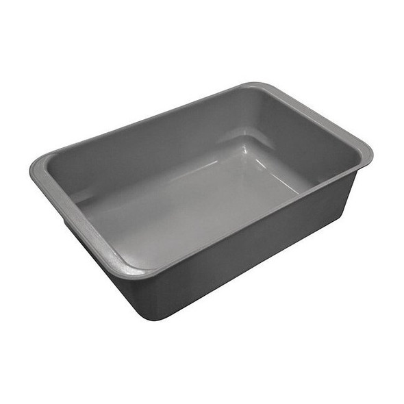 Nestable Storage Container, 2.8 gal, 17 in L x 11 in W x 5 in H, Gray