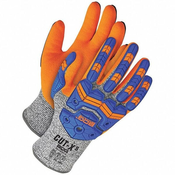Cut-Resistant Impact Gloves, Cut Level A5 ,Dipped ,Nitrile ,Sandy ,2XL 1 PR