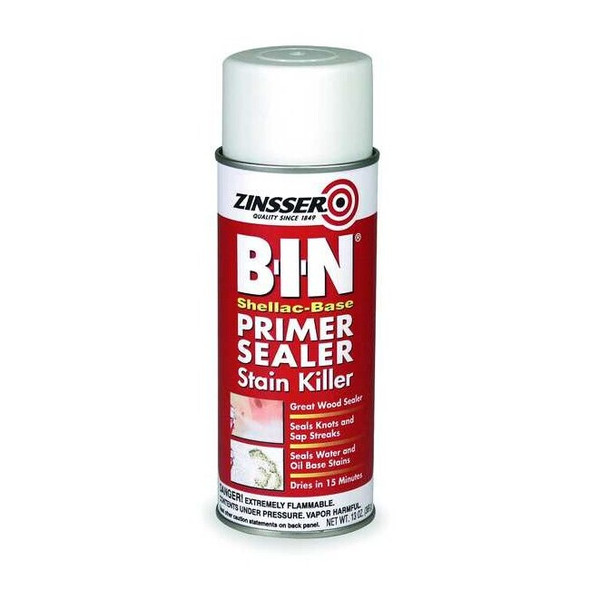 Zinsser Primer/Sealer Stain Killer, White, Solvent, 13 oz 1008