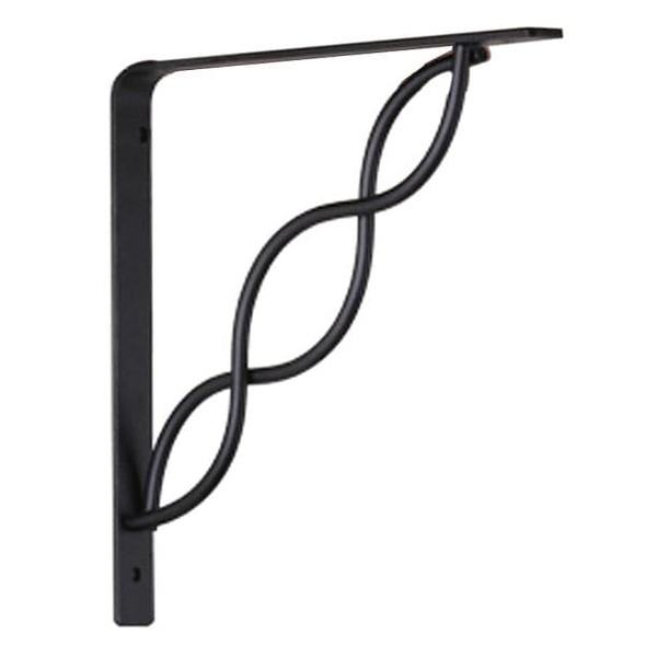 John Sterling Shelf Bracket,Steel,Black RP-0091-8BK