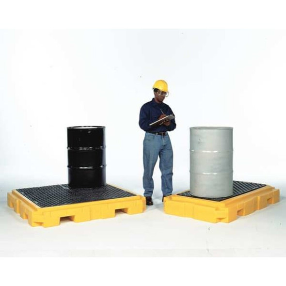 Ultratech Spill Pallet, 2 Drums, 4,500 lb Load Capacity, Polyethylene 9610