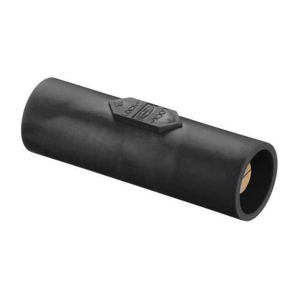 Hubbell Wiring Device-Kellems Double Connector,600VAC/250VDC,Blk HBLDMBK