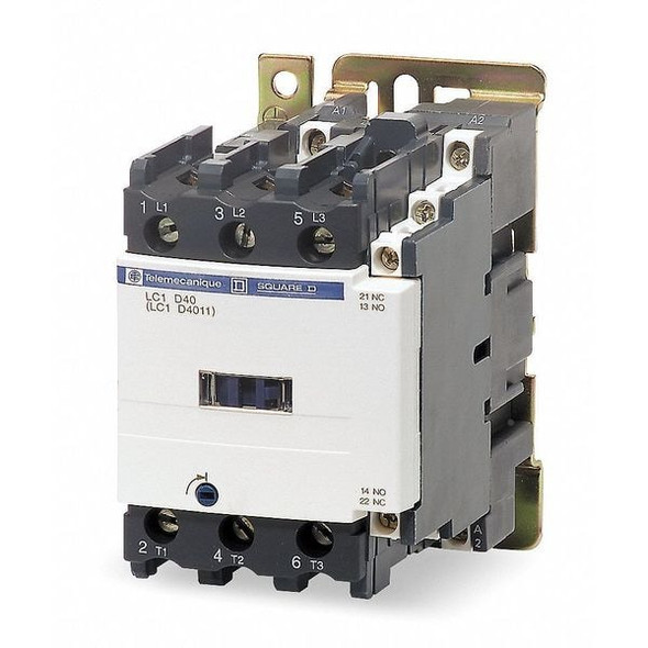 IEC Magnetic Contactor, 1NC/1NO, 24V DC, 3 P, Non-Reversing, Screw Clamp