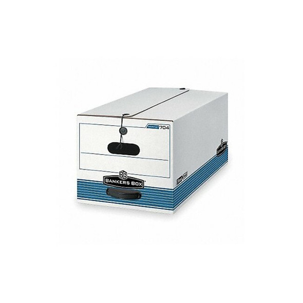 Bankers Box File Box,Blue; White,10" H,PK12 00705