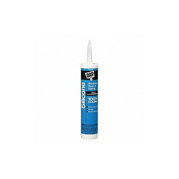 Silicone Sealant, 9.8 oz, Cartridge, White, Silicone Base, Window, Door & Siding