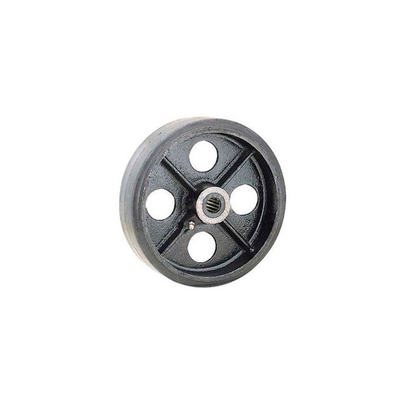 Global Industrial 8"" x 2"" Mold-On Rubber Wheel - Axle Size 1/2""