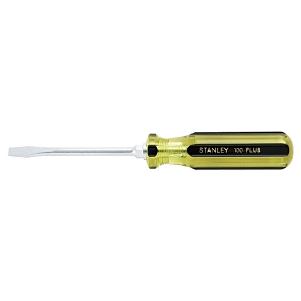 100 Plus® Round Blade Standard Tip Screwdriver, 1/4 in, 8-1/4 in Overall L