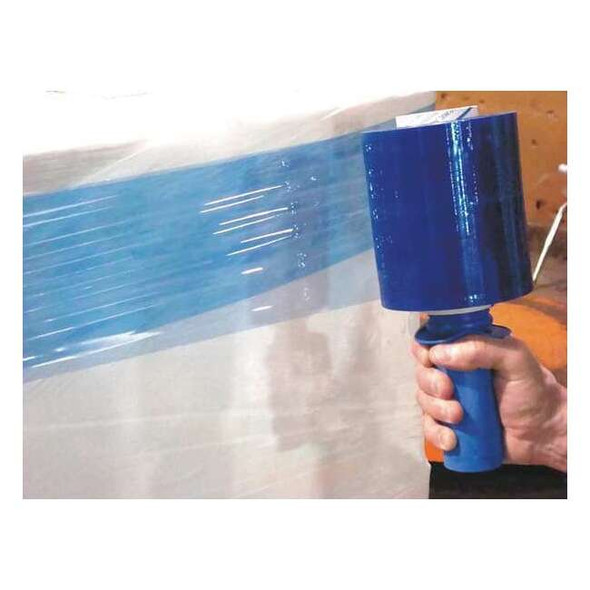 Stretch Wrap, 5" W x 1000 ft. L, 80 ga, Cast Style, Blue, Standard Duty