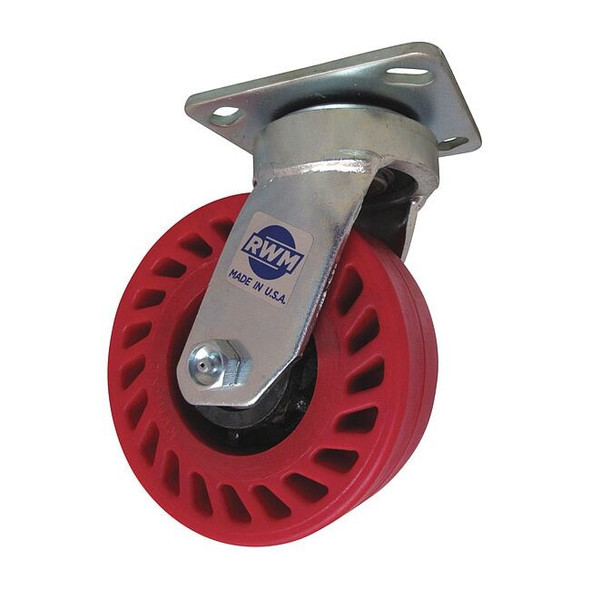 Rwm Rigid Plate Caster,Polyurethane,1000 lb. 48-UOB-0620-R