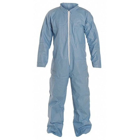 Dupont Coveralls, XL, 29 1/2 in Inseam, ProShield(R) 6 SFR, Zipper TM120SBUXL002500