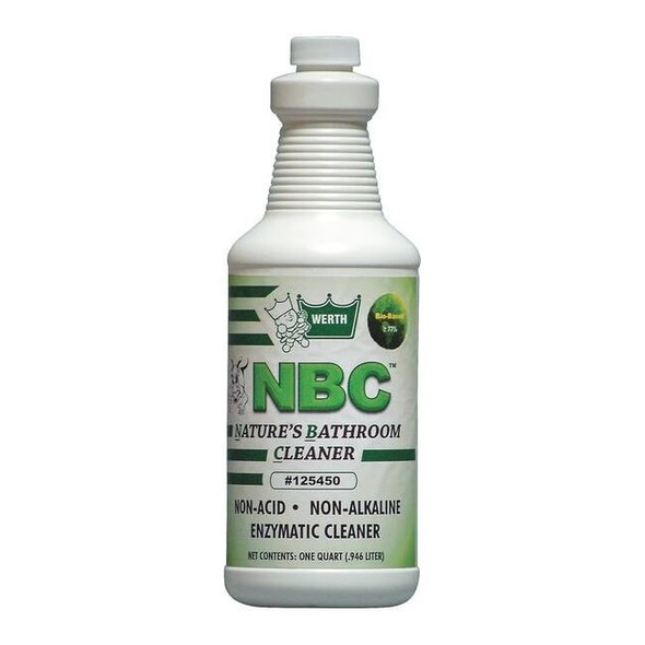 Werth Sanitary Supply Bio-Based Enzyme Bathroom Clnr,1 qt,PK12 125450