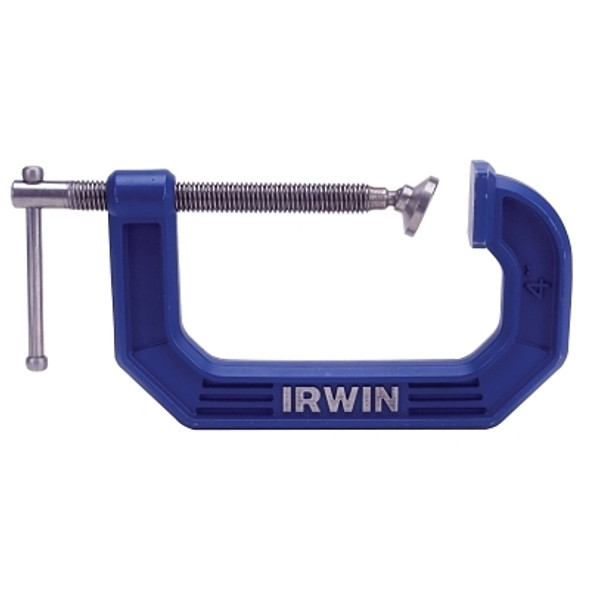 C-Clamp, 6 in Throat Depth, 4 in Opening, Blue