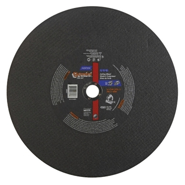 Gemini® Chop Saw Reinforced Chopsaw Wheel, 14 in dia, 7/64 in Thick, 1 in Arbor, Very Coarse Gemini® Chop Saw Reinforced Chopsaw Wheel, 14 in dia, 7/64 in Thick, 1 in Arbor, Very Coarse