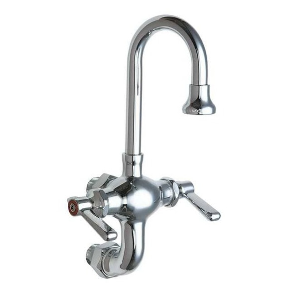 Gooseneck Service Sink Faucet, Manual, 3" Mount, 2 Hole Commercial