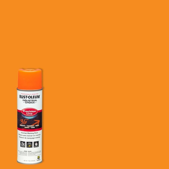 Precision Line Marking Paint, 17 oz, Fluorescent Orange, Water-Based  203036