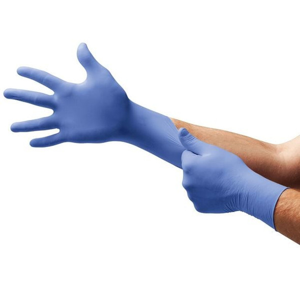 Ansell N73, Disposable Gloves, 2.00 to 2.99 mil Palm, Nitrile, Powder-Free, M (8), 100 PK, Blue N732